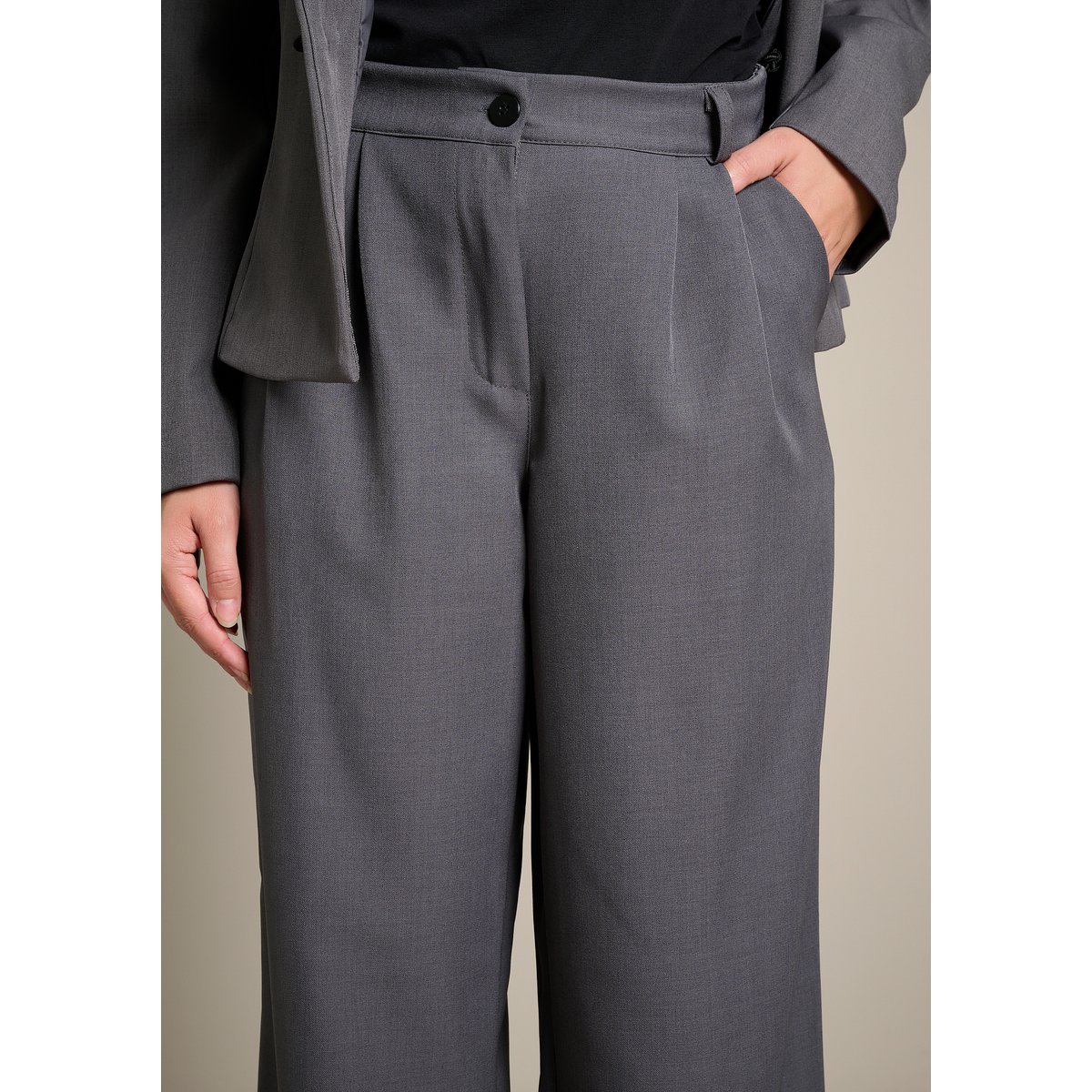 Pantalon ample tailleur gris, LOLALIZA