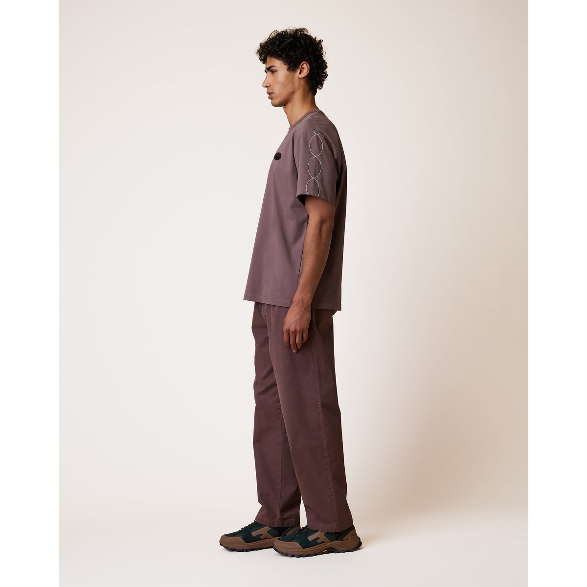T-shirt en maille violet grisé, FAGUO