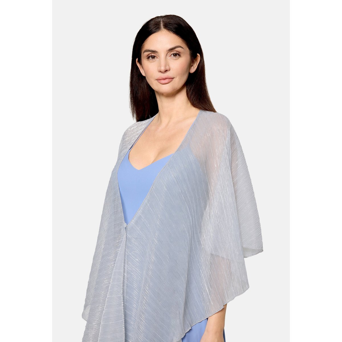Cape au look scintillant gris/argenté, VERA MONT