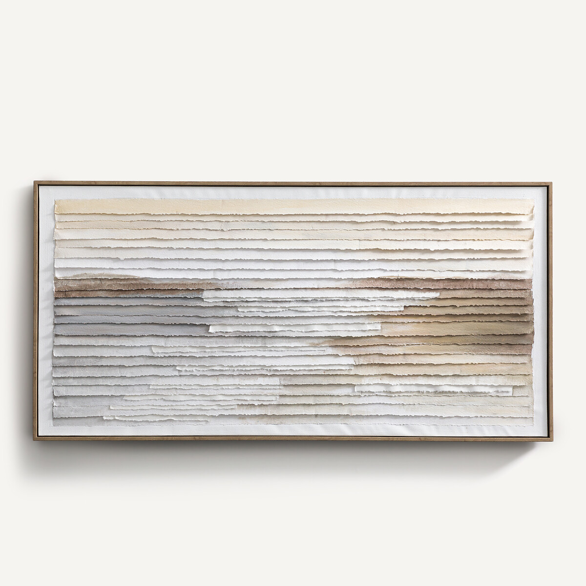Quadro com papel aplicado, Haitan natural, AM.PM
