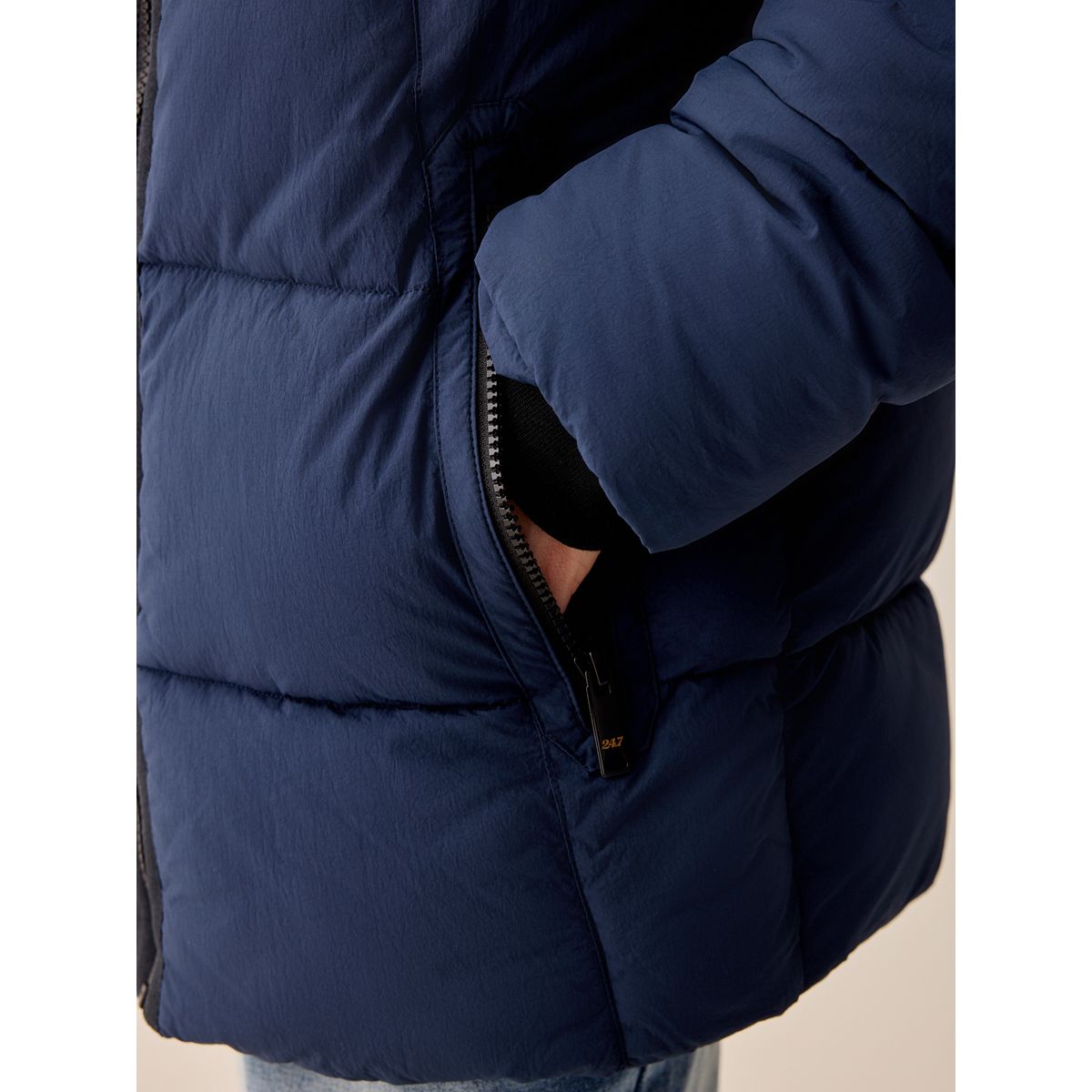 Manteau matelassé style militaire bleu marine, NEXT