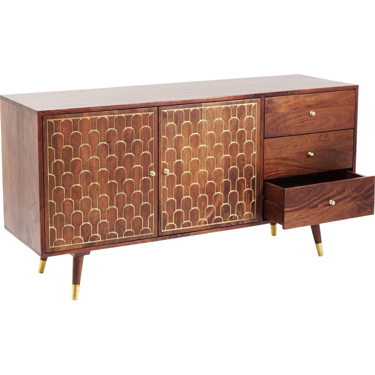 Buffet 2 portes 3 tiroirs en manguier, MUSKAT bois, KARE DESIGN