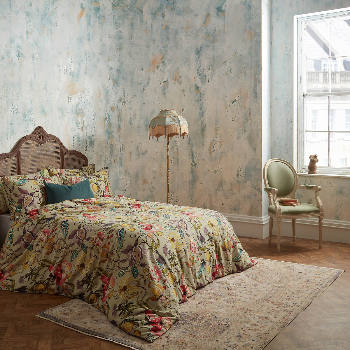 Morton Timeless Floral 100% Cotton Duvet Cover and Pillowcase Set natural, EW BY EDINBURGH WEAVERS