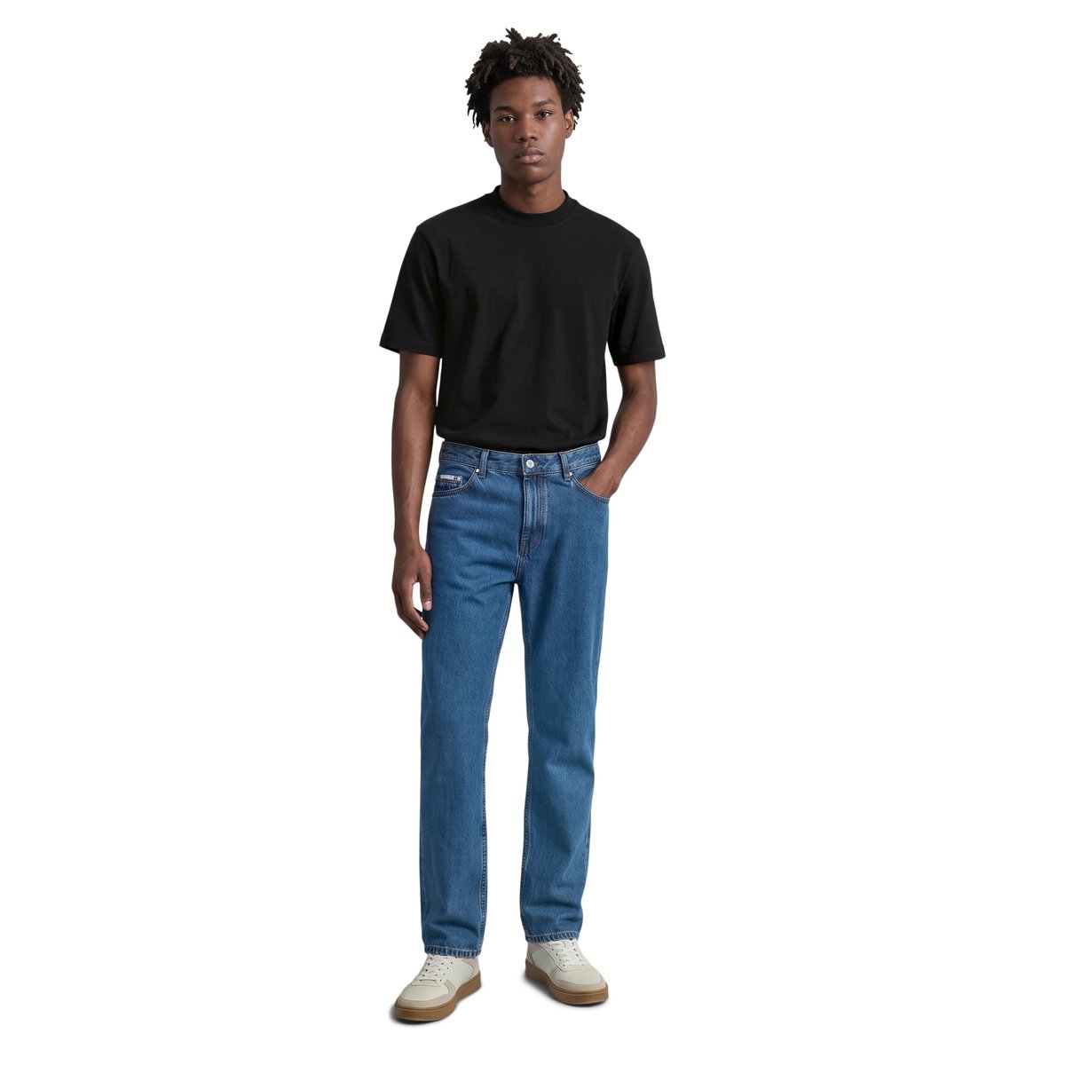 Jeans modèle Sverre droit en pur coton bio bleu, MARC O’POLO DENIM