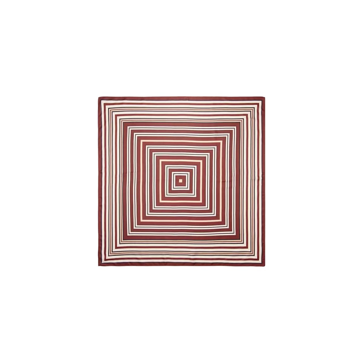 Foulard imprimé géométrique orange brûlé, MANGO