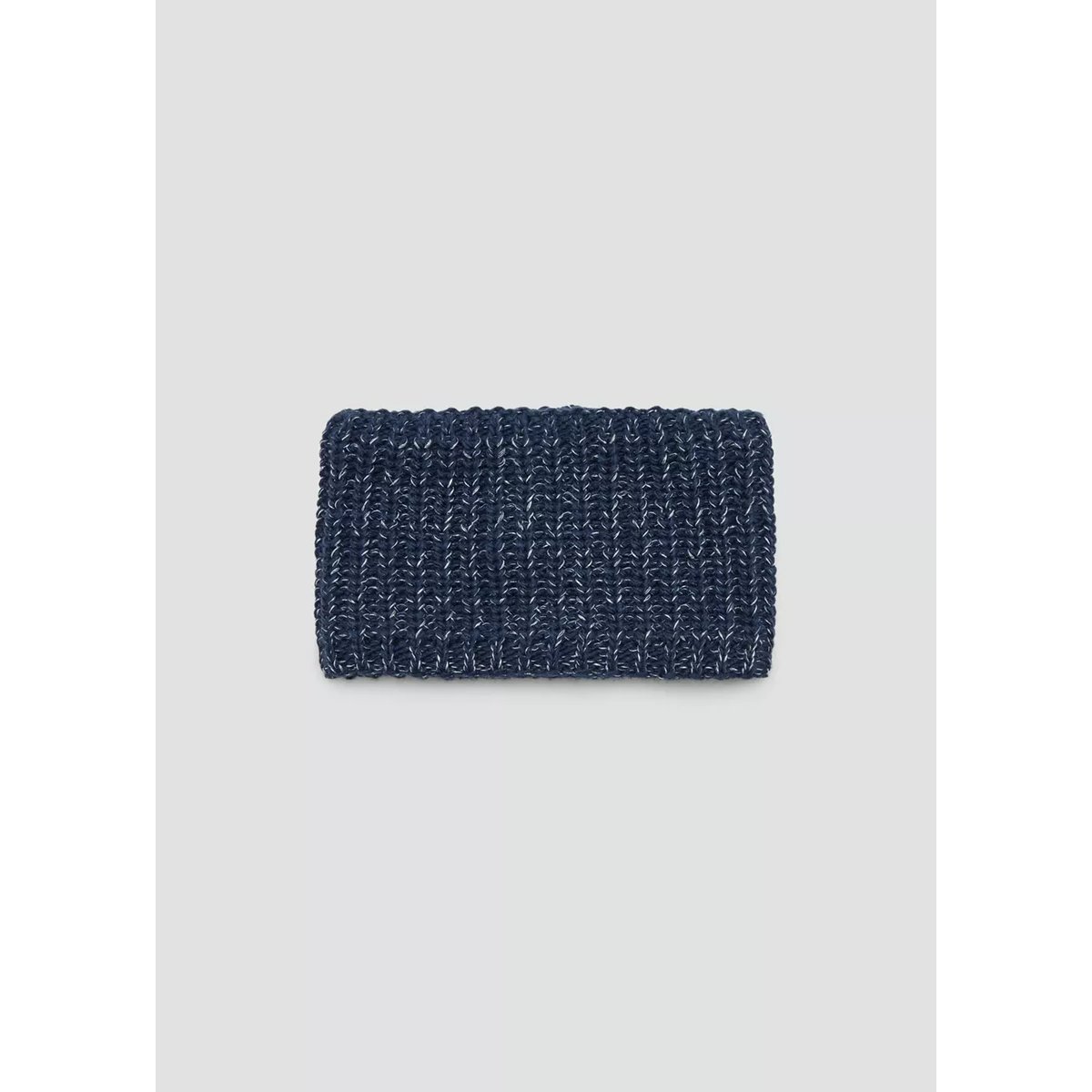 Cache-cou en maille avec fil contrasté bleu marine, MANGO BABY