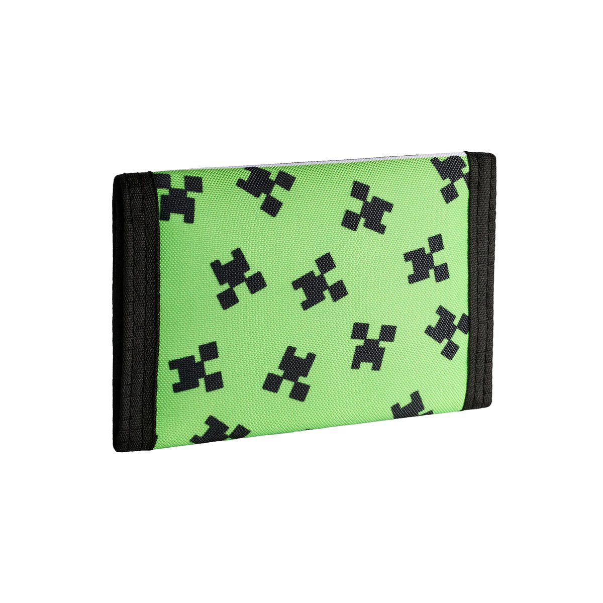 Portefeuille à lanyard vert / noir, MINECRAFT