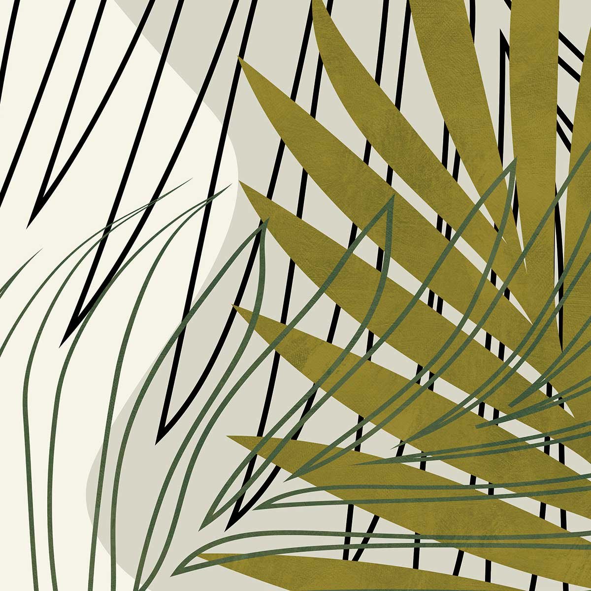 Papier peint tropical intissé, HEXOA