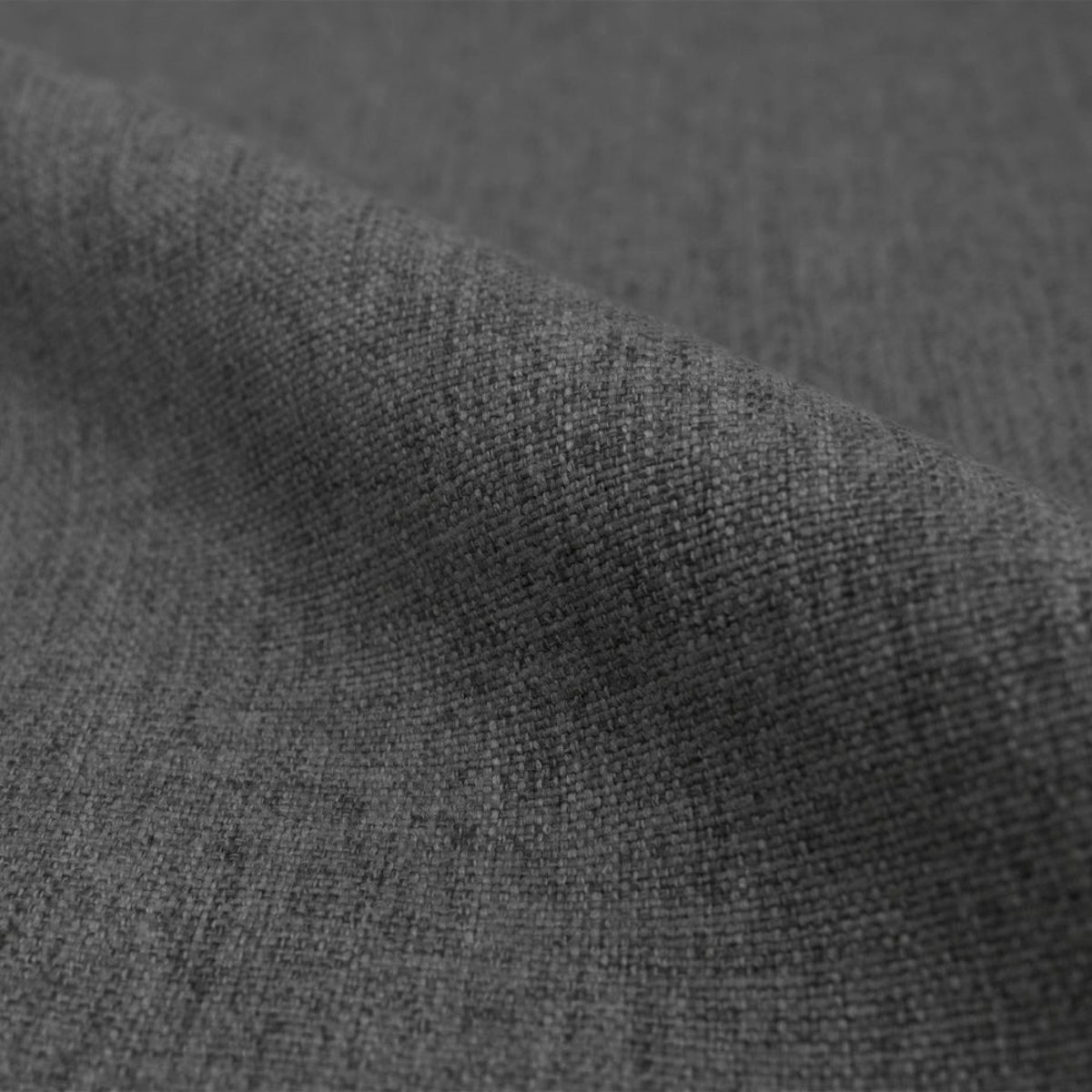 Lot de 2 chaises en tissu et pieds en métal - PIPO gris foncé, MAISON PAVANE