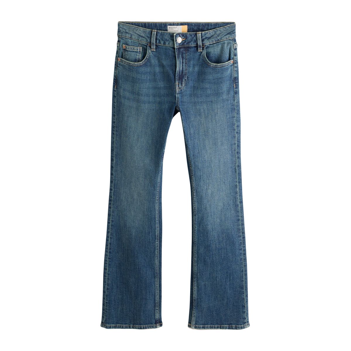 Jean bootcut authentique à taille mi-haute bleu moyen, NEXT