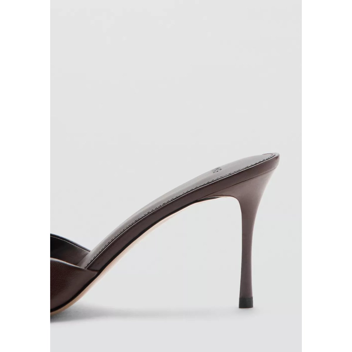 Sandales talon aiguille avec nœud chocolat, MANGO