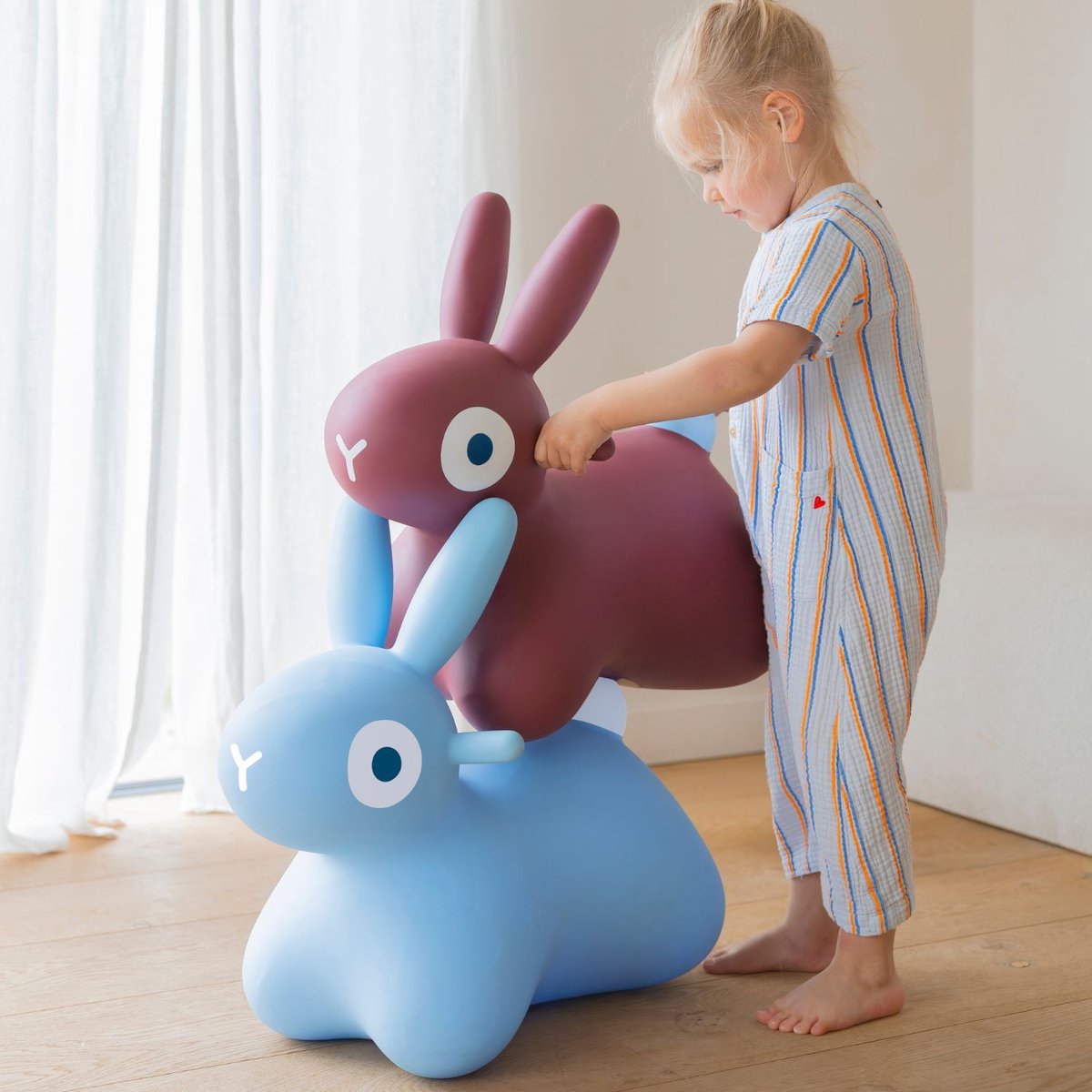 Ballon sauteur Hoppi bleu, QUUT