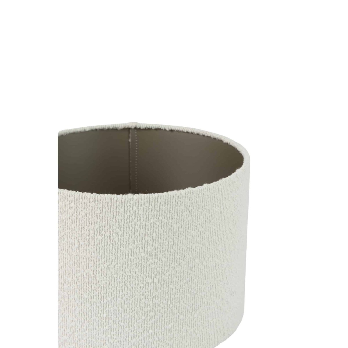 Abat-Jour Textile BOUCLE blanc, LIGHT & LIVING 