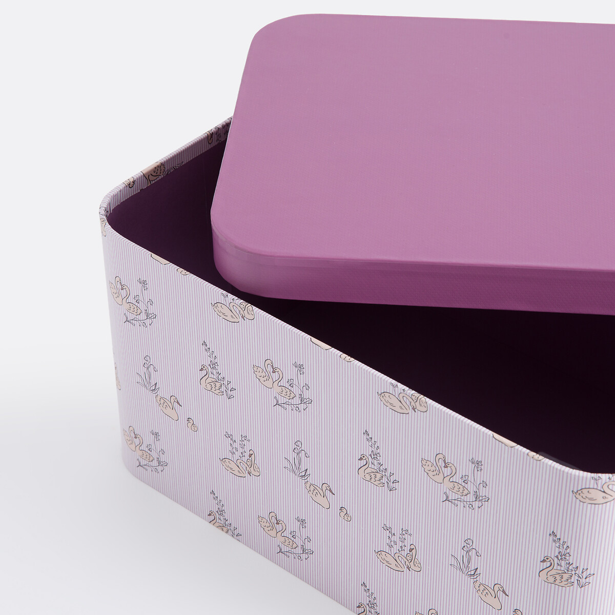 Lot de 2 boîtes de rangement en carton, Swan imprimé, LA REDOUTE INTERIEURS