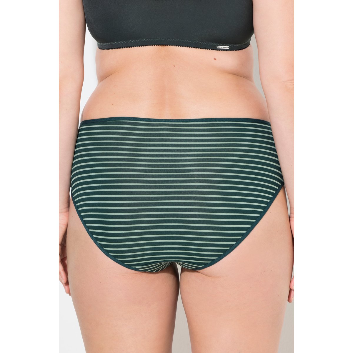 Culottes midi rayées, lot de 5 sauge, ULLA POPKEN