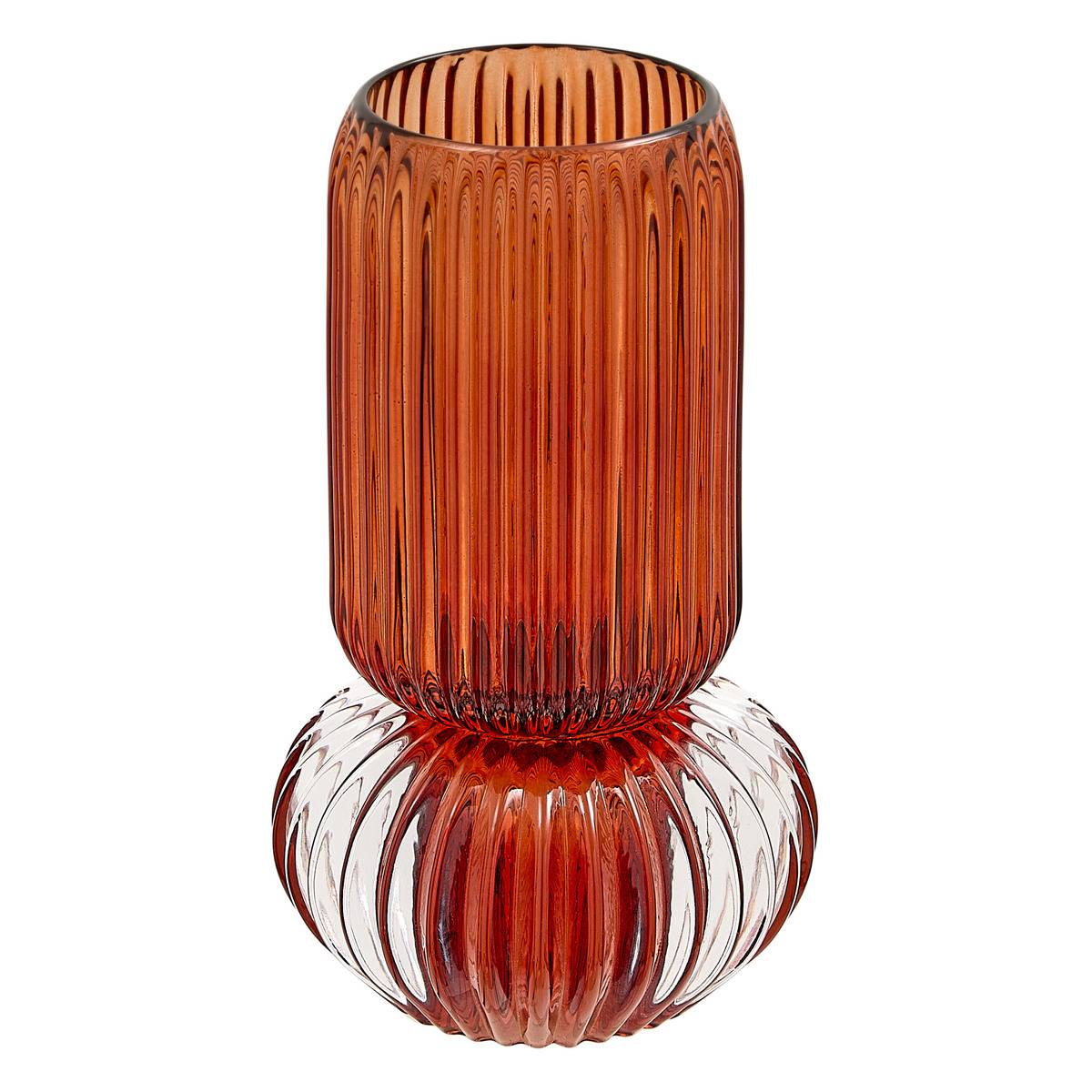 Vase Loumi H.19cm orange, ATMOSPHERA