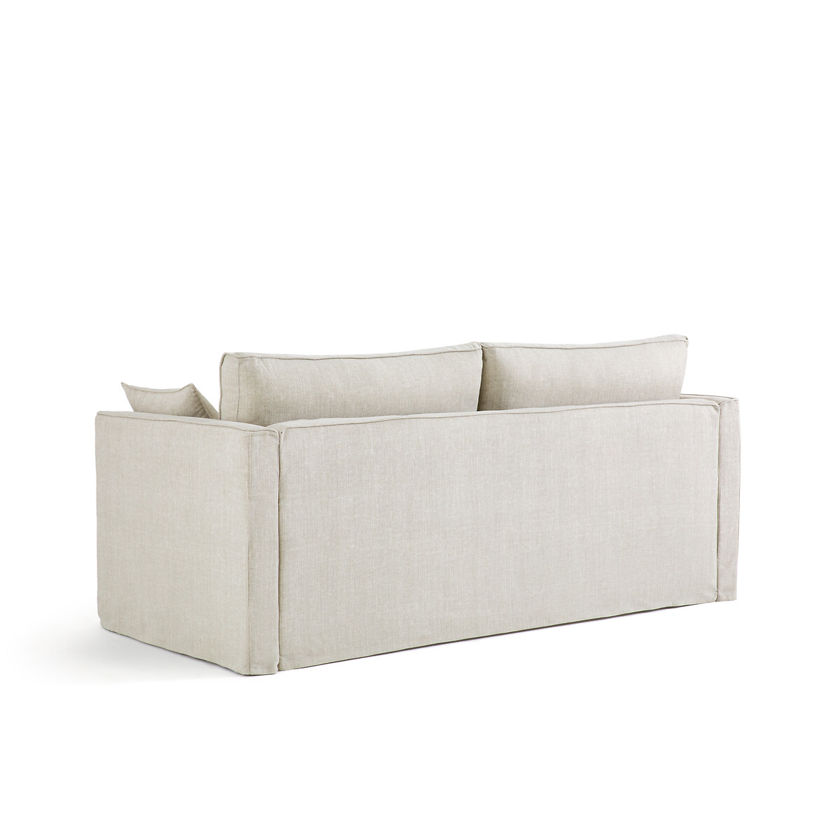 Canapé convertible 3 ou 4 places, en coton/lin, Camille beige, AM.PM