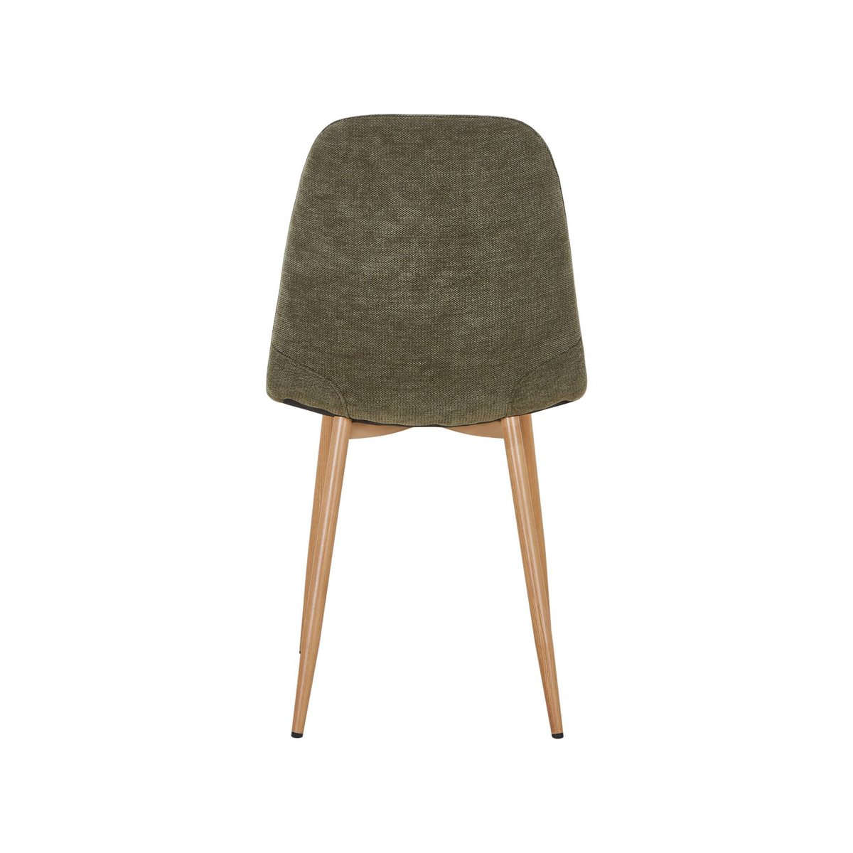 Chaise décor bois et tissu (lot de 4) VERA rouge, SWEEEK