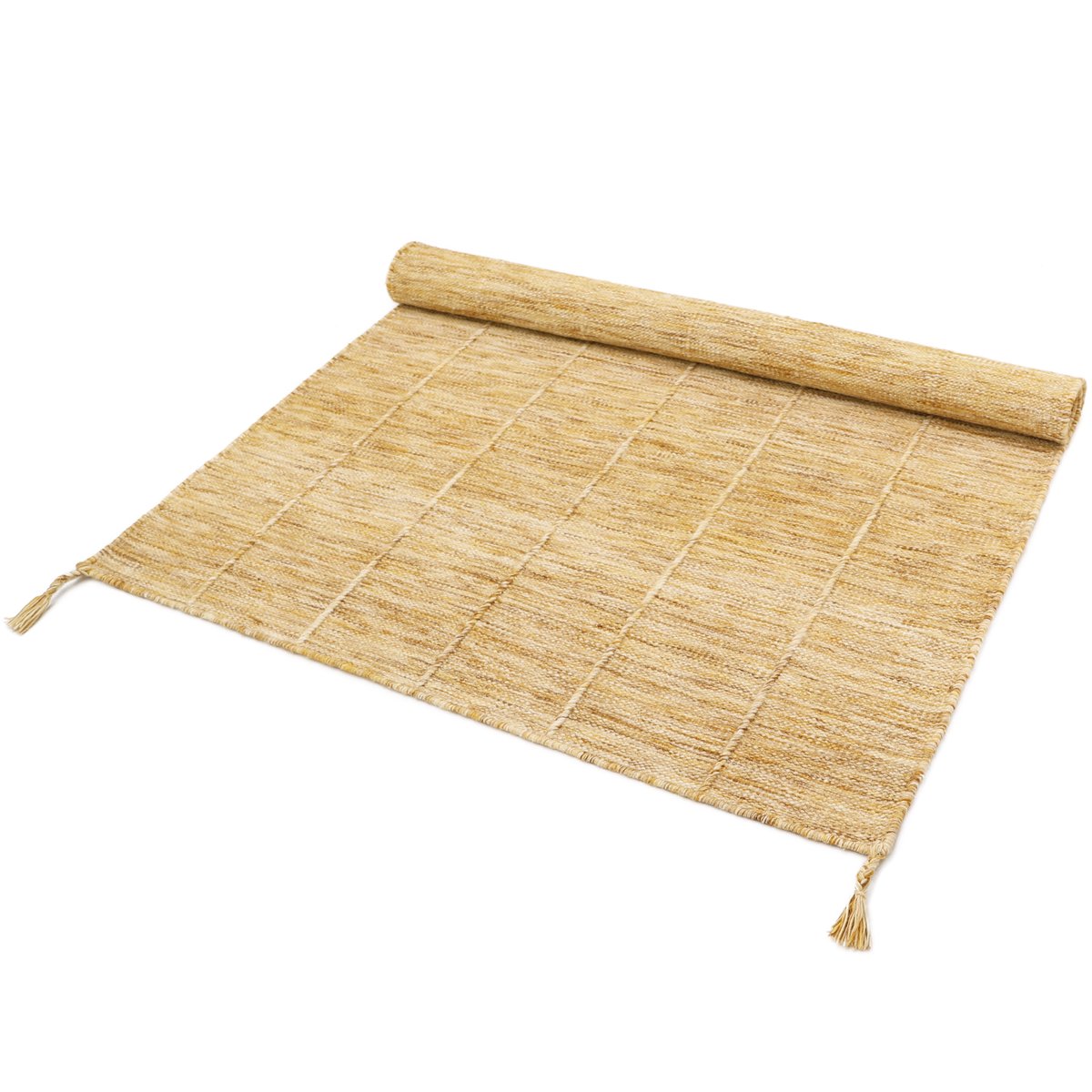 Tapis laine contemporain LHENA jaune brun, NATTIOT