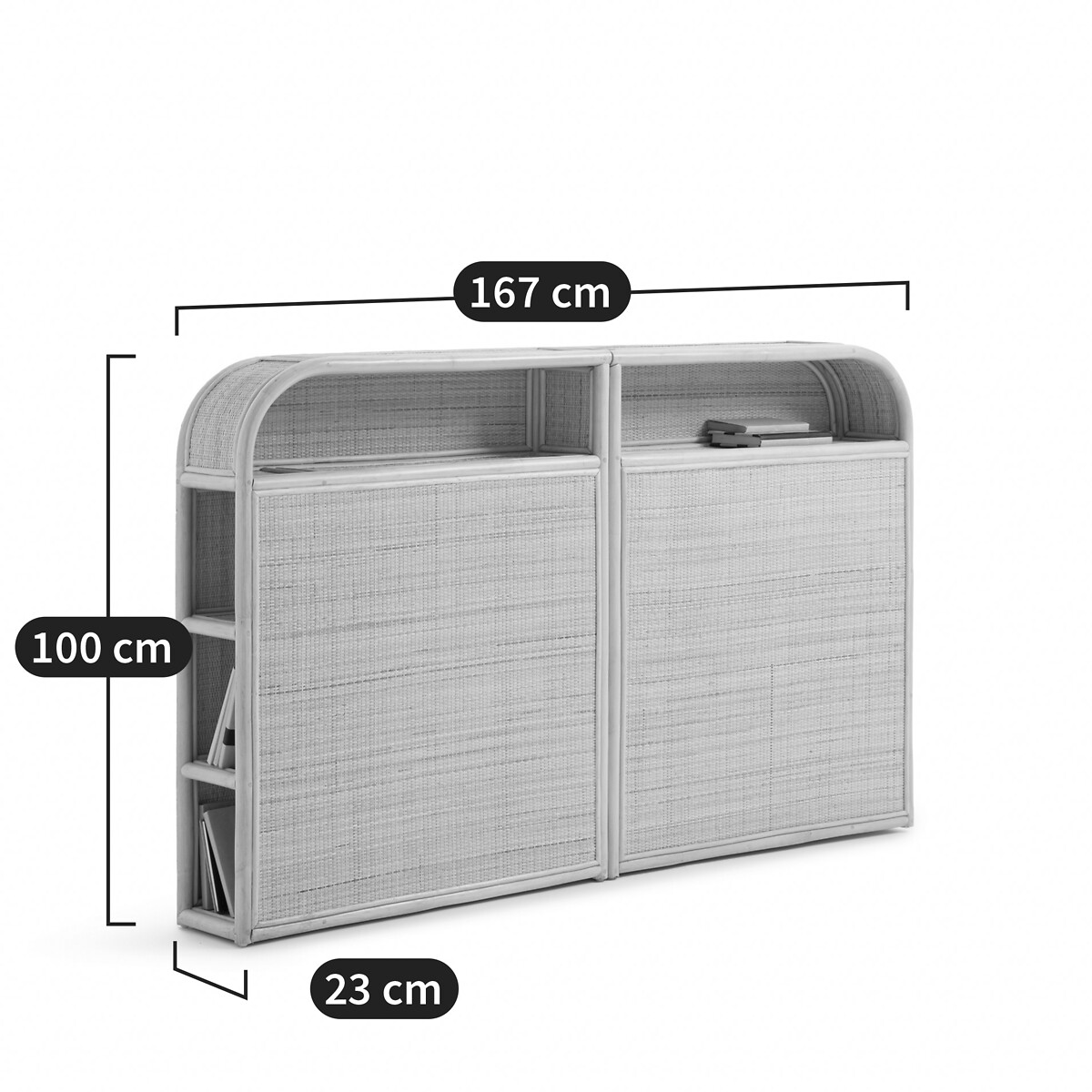 Ladara Rattan Storage Headboard natural, LA REDOUTE INTERIEURS