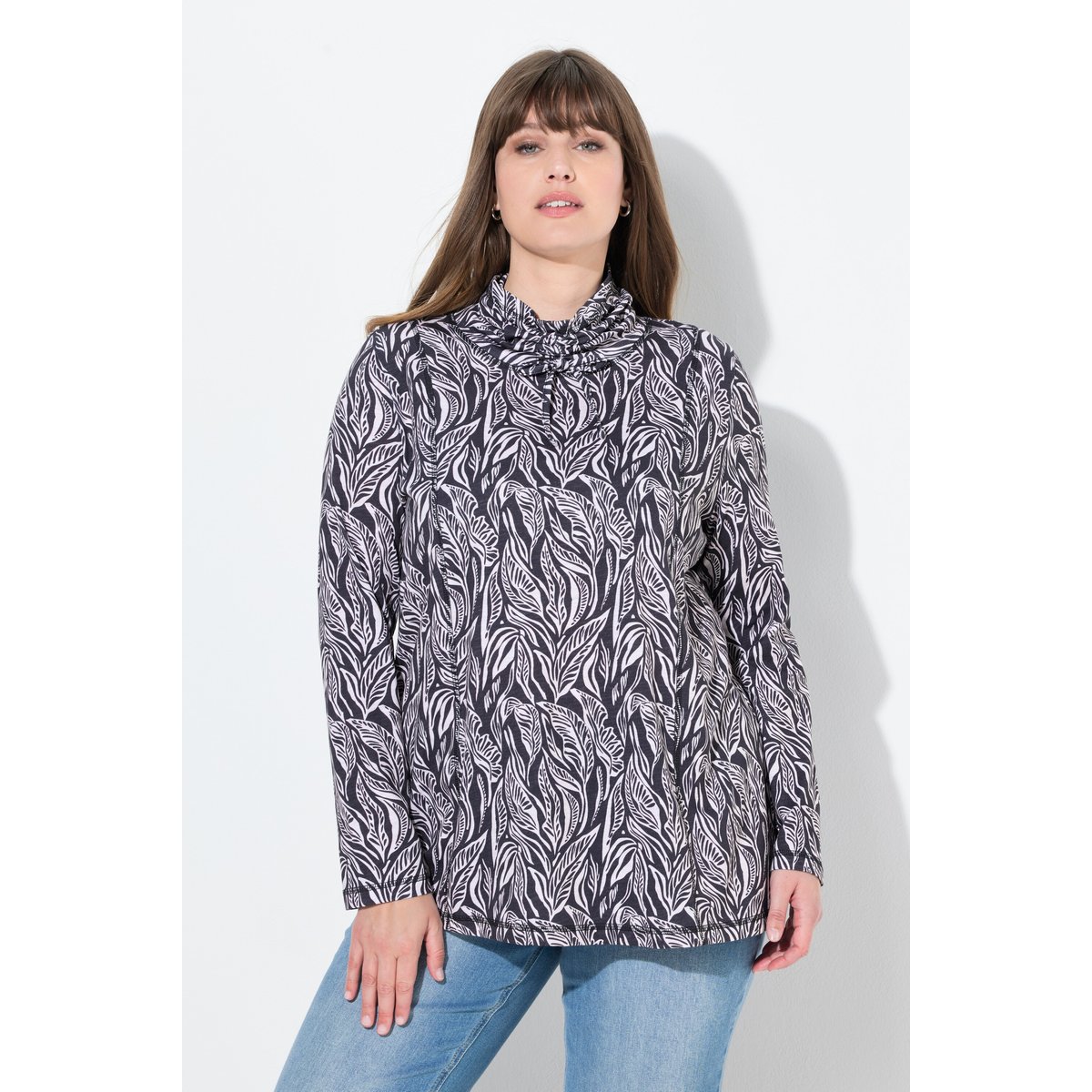T-shirt en coton bio noir, ULLA POPKEN