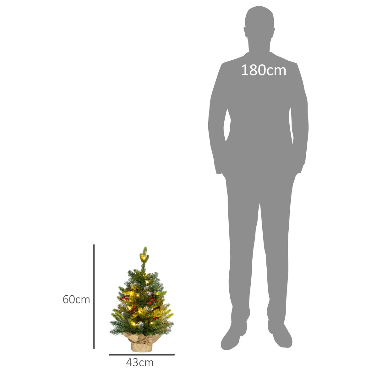 Sapin de Noël Plastique Vert vert, HOMCOM