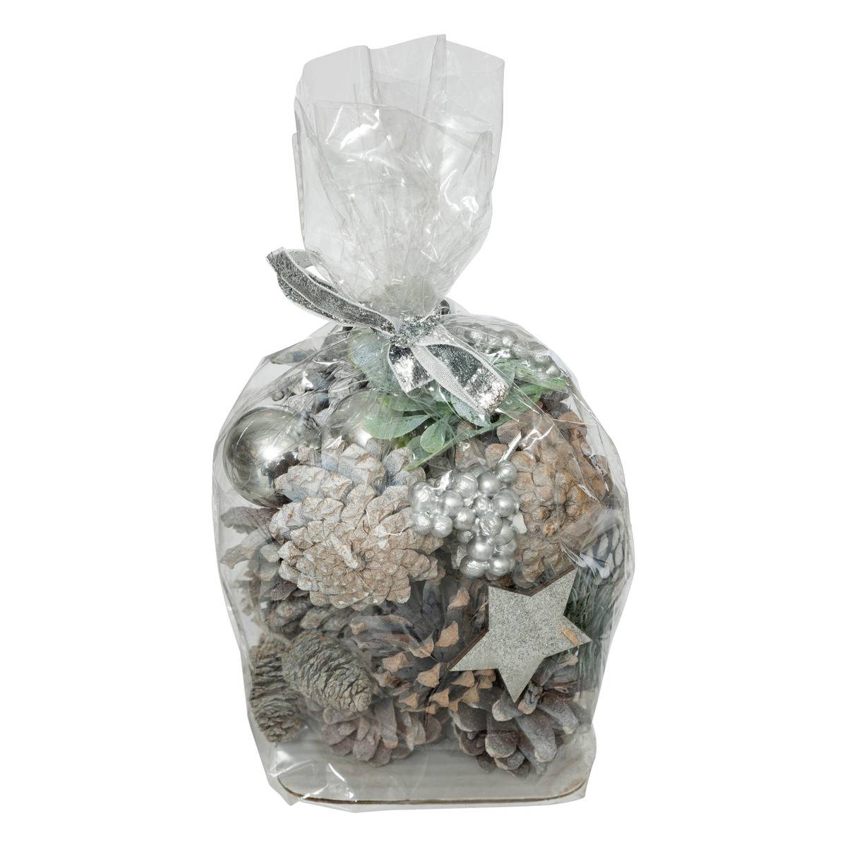Sachet d'accessoires déco de table nature 110 gr argent multicolore, ATMOSPHERA