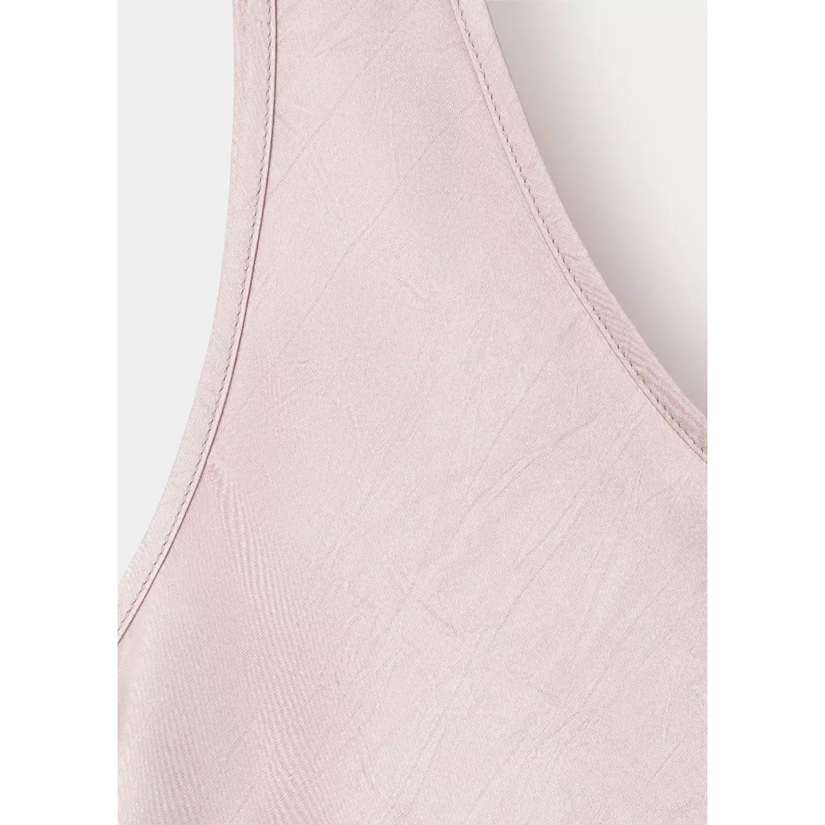 Robe satinée effet froissé rose pastel, MANGO