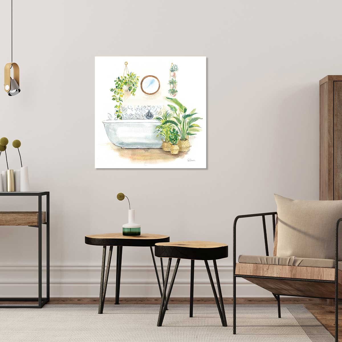 Tableau déco baignoire tropicale tableau alu dibond, HEXOA