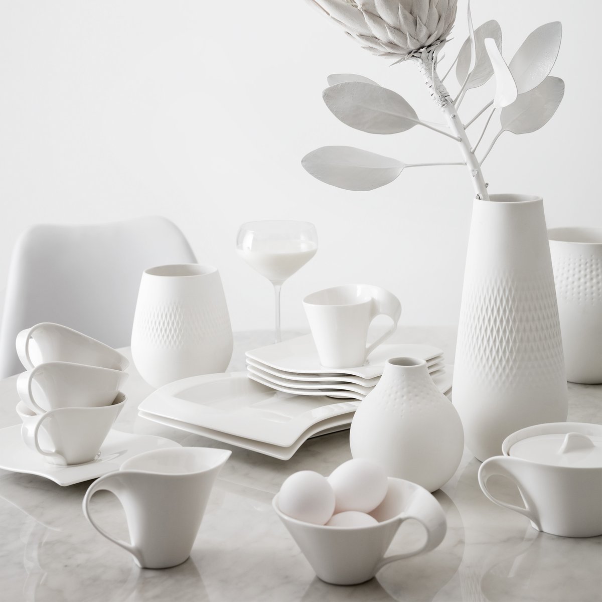Soucoupe Tasse À Café/Thé NEWWAVE blanc, VILLEROY & BOCH