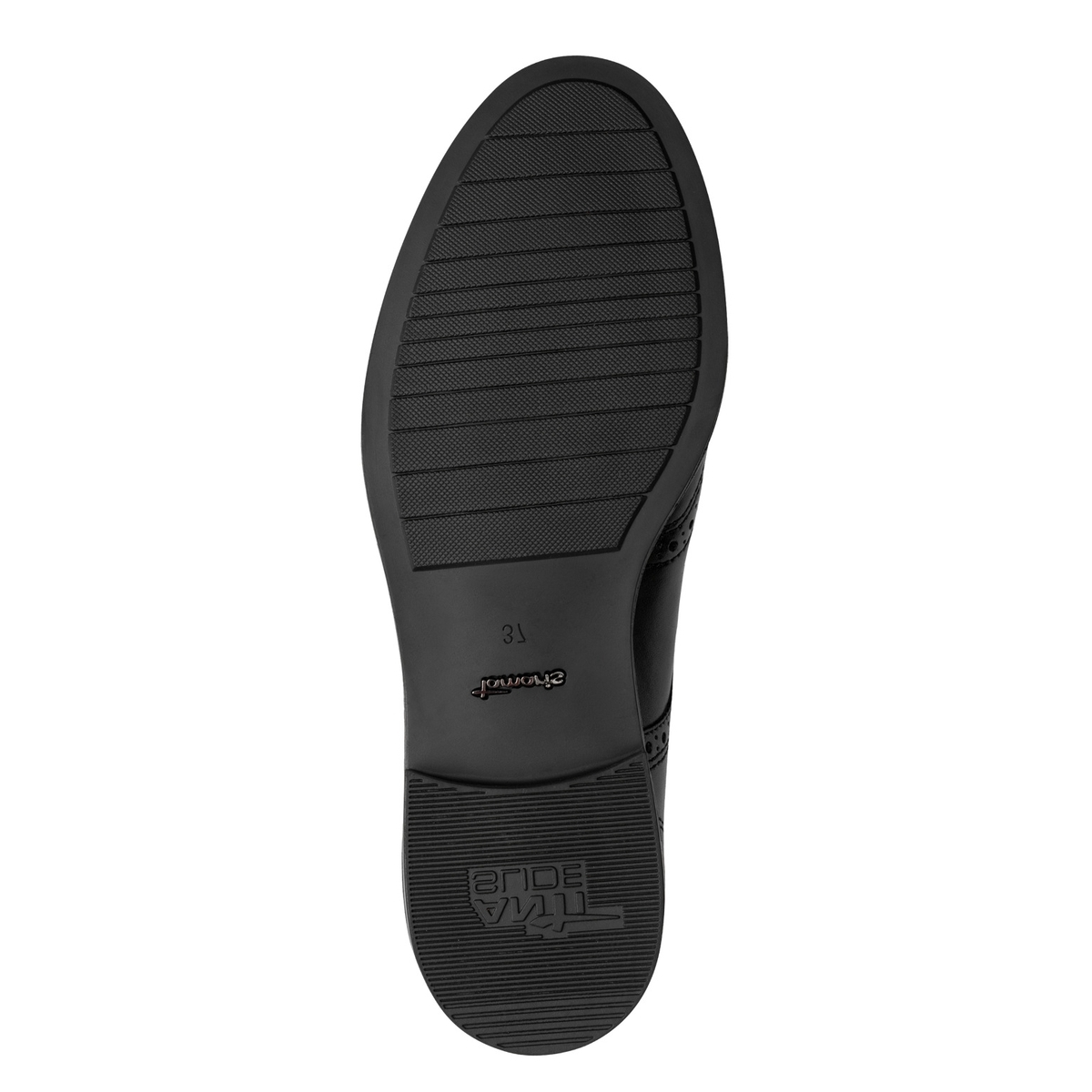 Derbie en cuir noir, TAMARIS