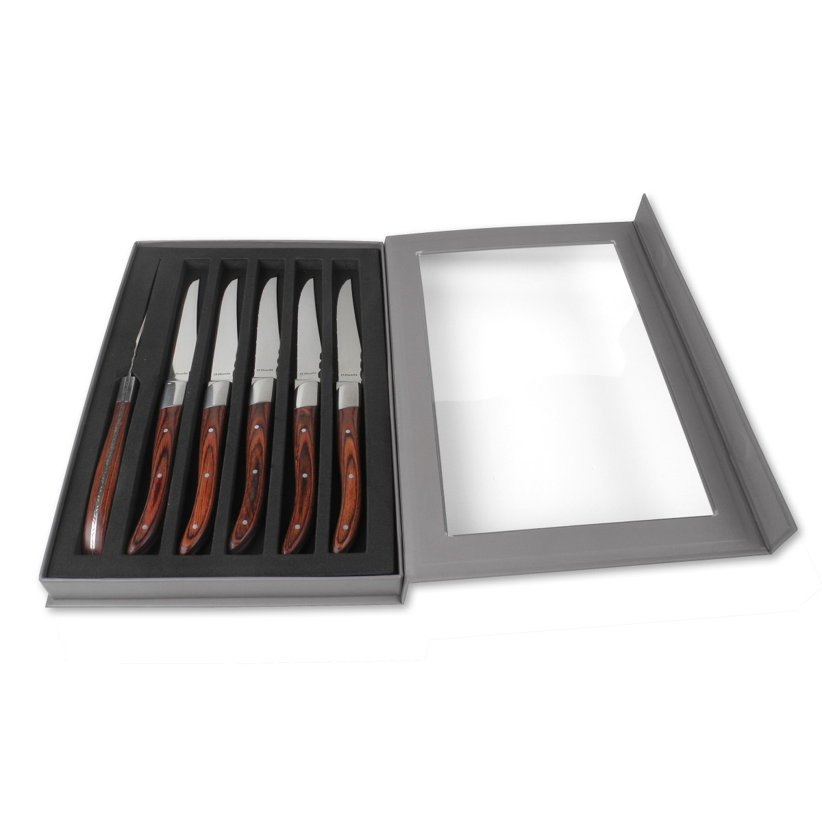 Coffret 6 couteaux steak - ROYAL STEAK gris, AMEFA