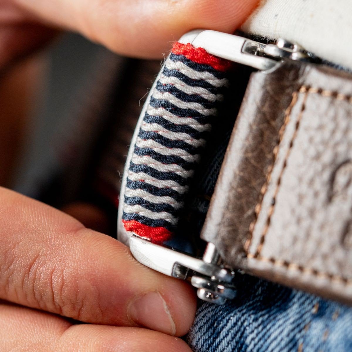 Ceinture SANGLE bleu, blanc, rouge, BILLYBELT