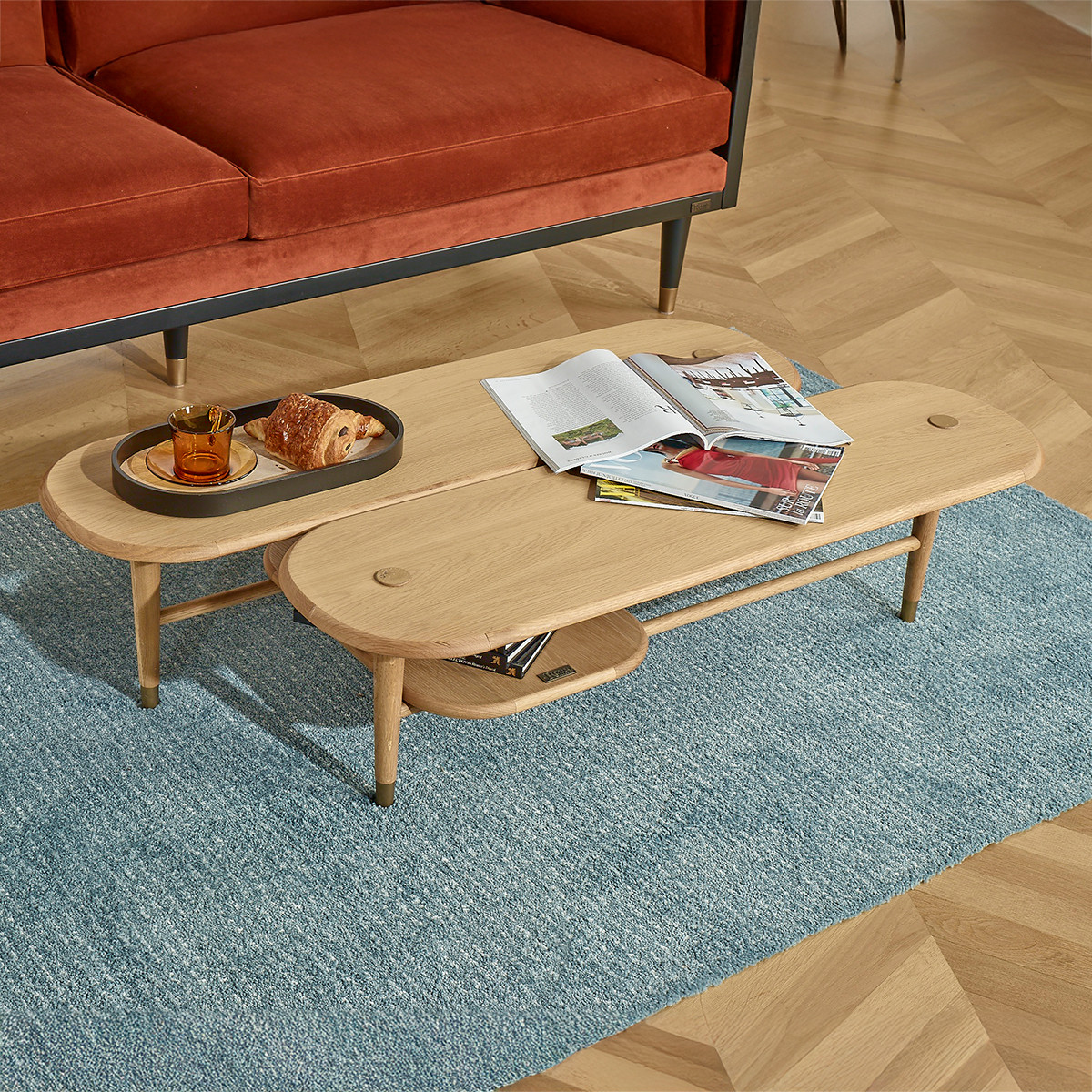 Table basse style contemporain en chêne KENJI bois, ROBIN DES BOIS