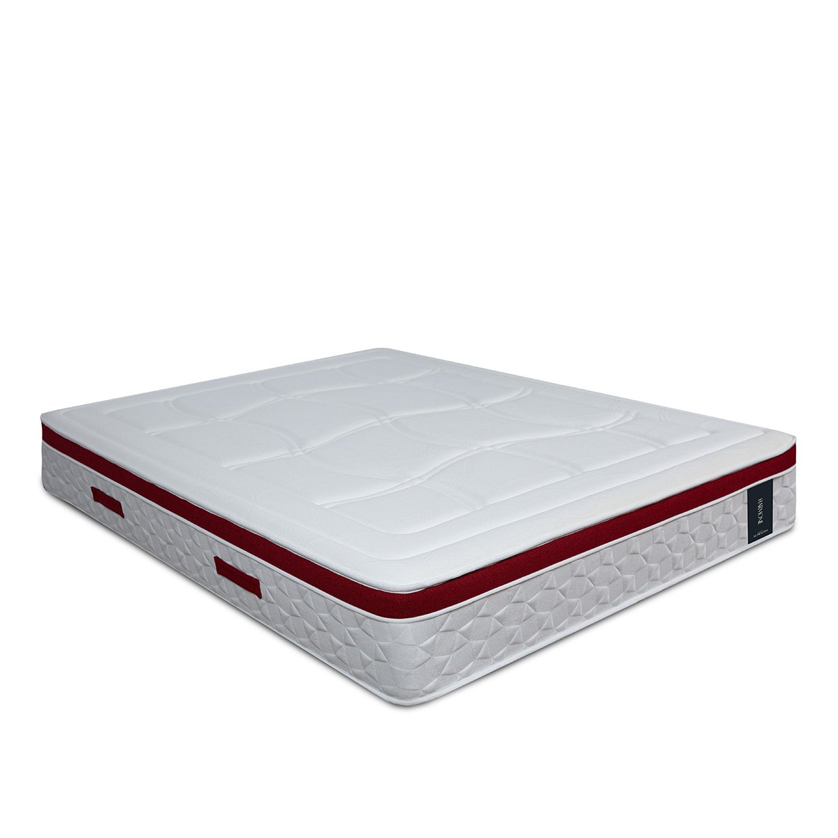 Matelas Ressorts ensachés et Mémoire de forme - 27 cm - HARMONIE blanc, MAISON AUBERTIN