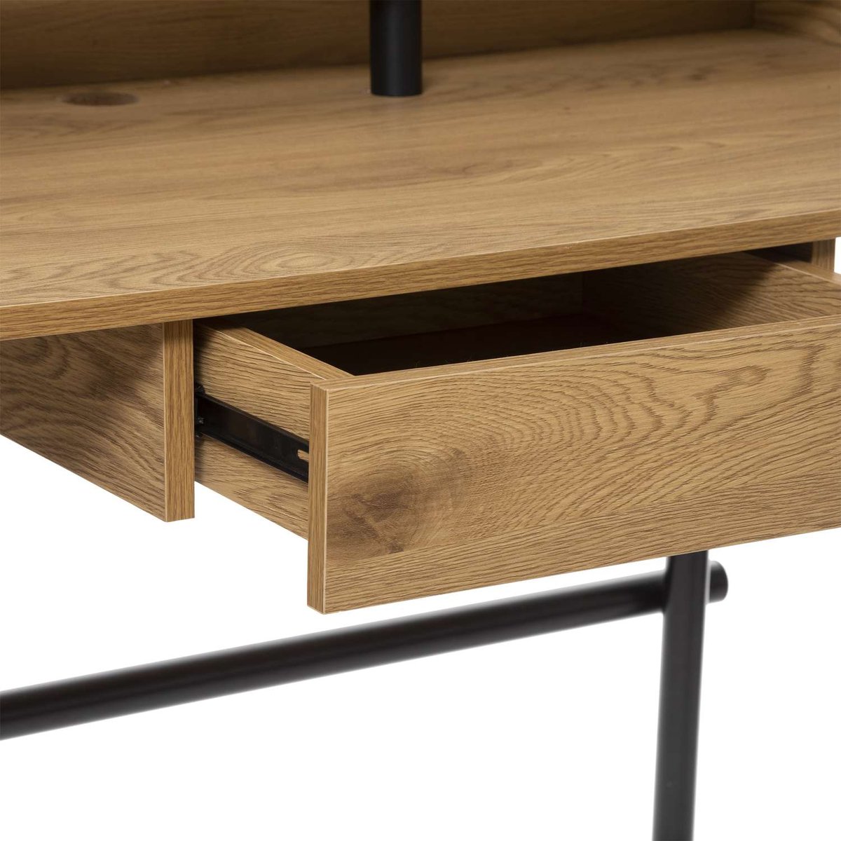 Bureau vintage 1 tiroir en bois JOSAN marron, ATMOSPHERA