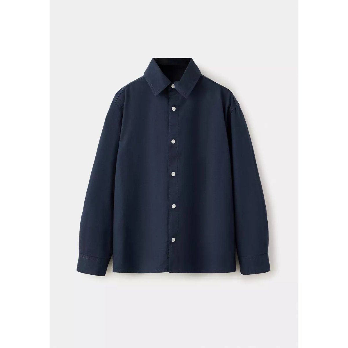 Chemise piqué coton bleu marine, MANGO KIDS