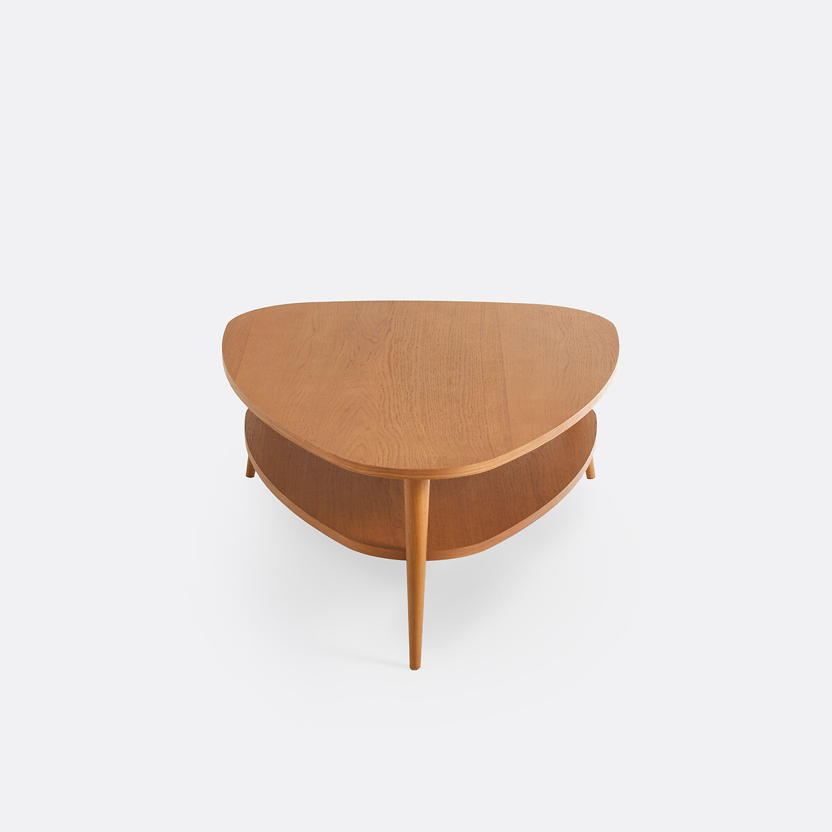 XL Vintage Couchtisch, furniert und Eiche, doppelte Tischplatte, Länge 110 cm, QUILDA eichefarben, LA REDOUTE INTERIEURS