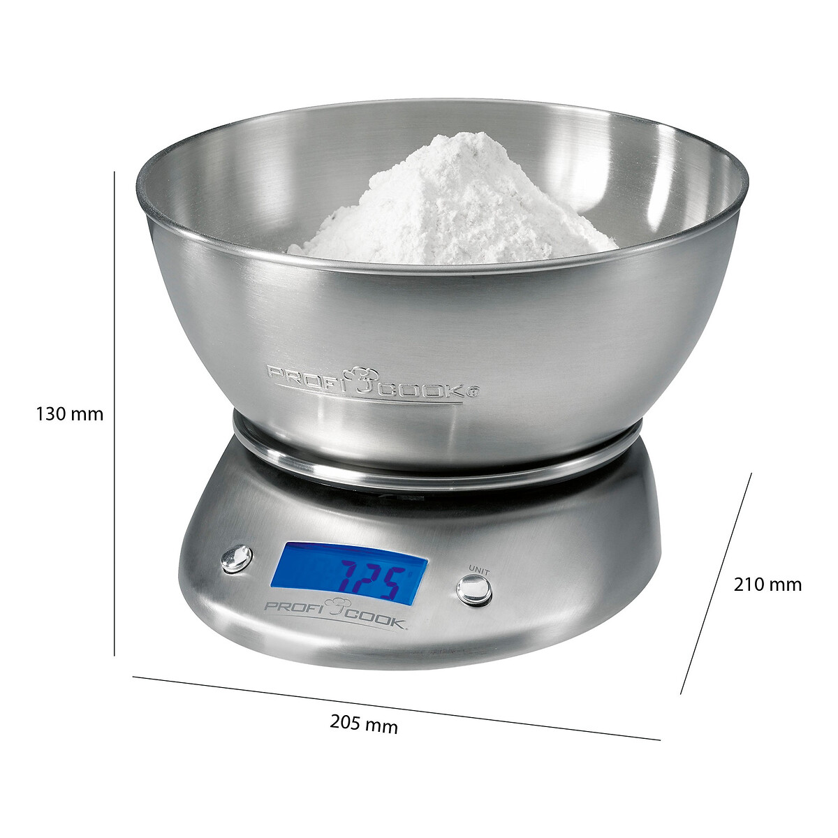 Balança de cozinha, da Proficook inox, PROFICOOK