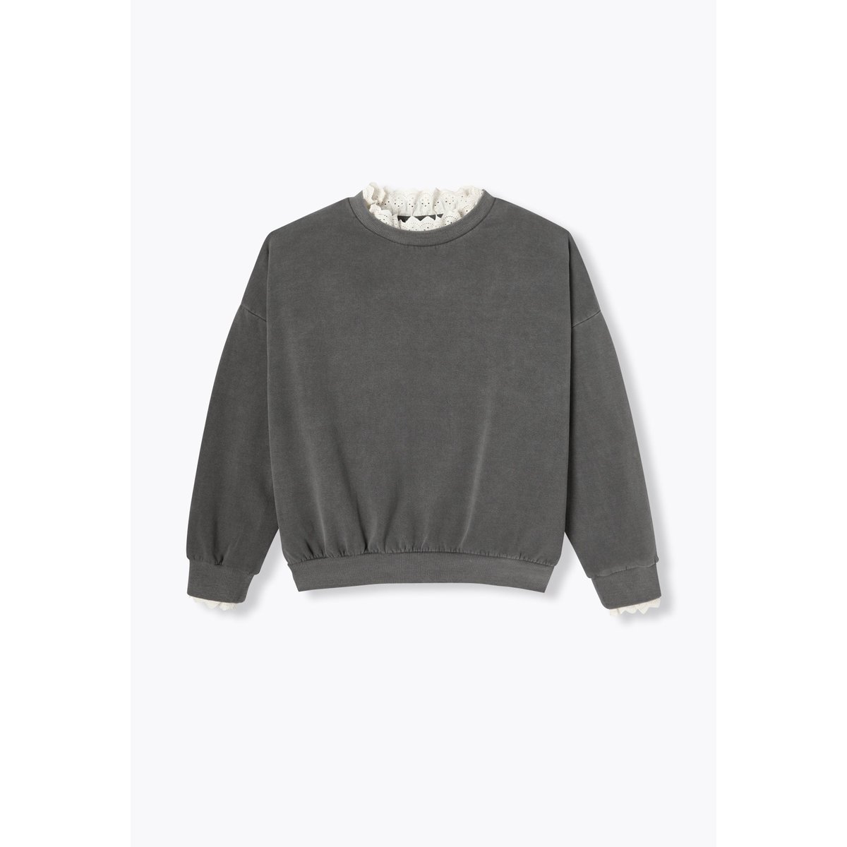 Sweat-shirt à effet superposé gris, PROMOD