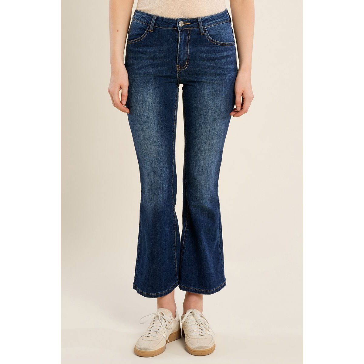 Jean flare longueur 7/8 brut denim, MOLLY BRACKEN