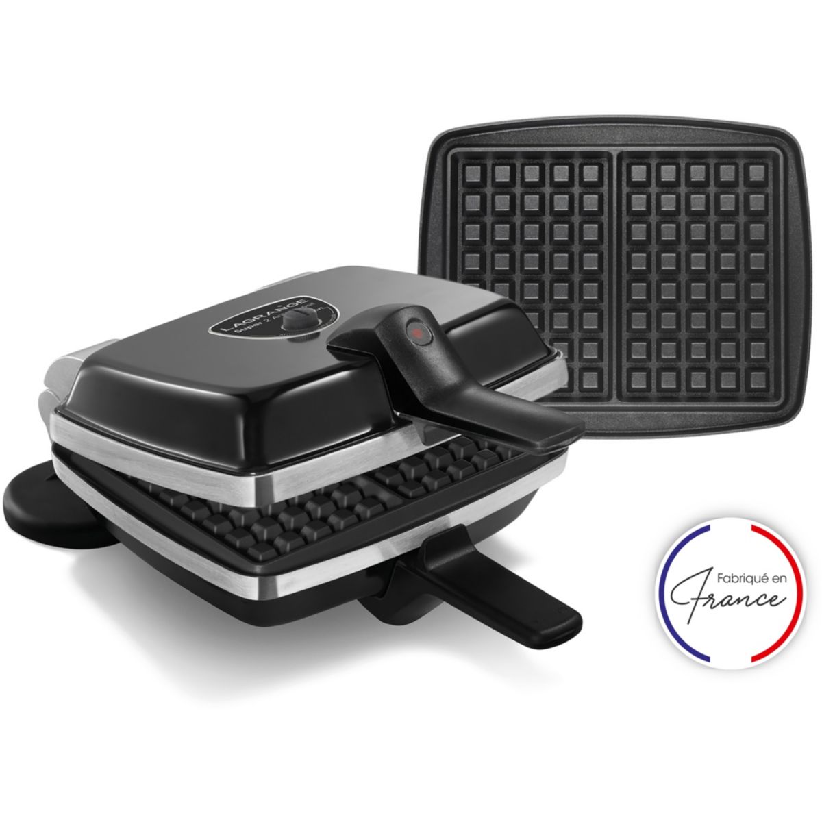 Gaufrier Super 2 Gaufres Noir 039122 noir, LAGRANGE