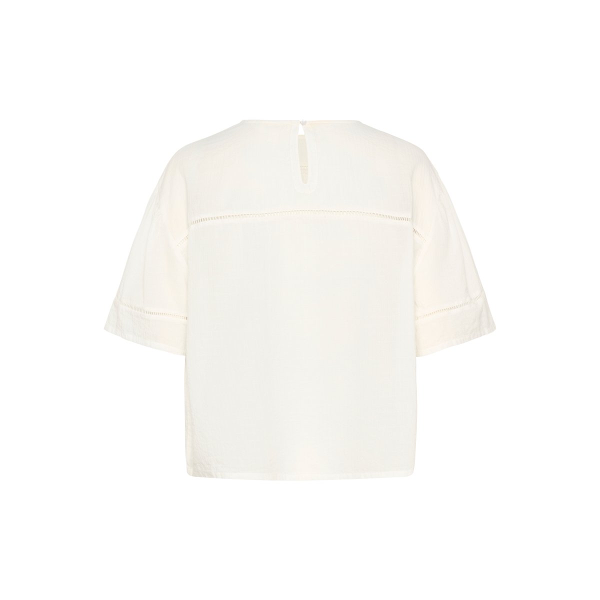 Blouse with short sleeve blanc broken white, SOAKED IN LUXURY