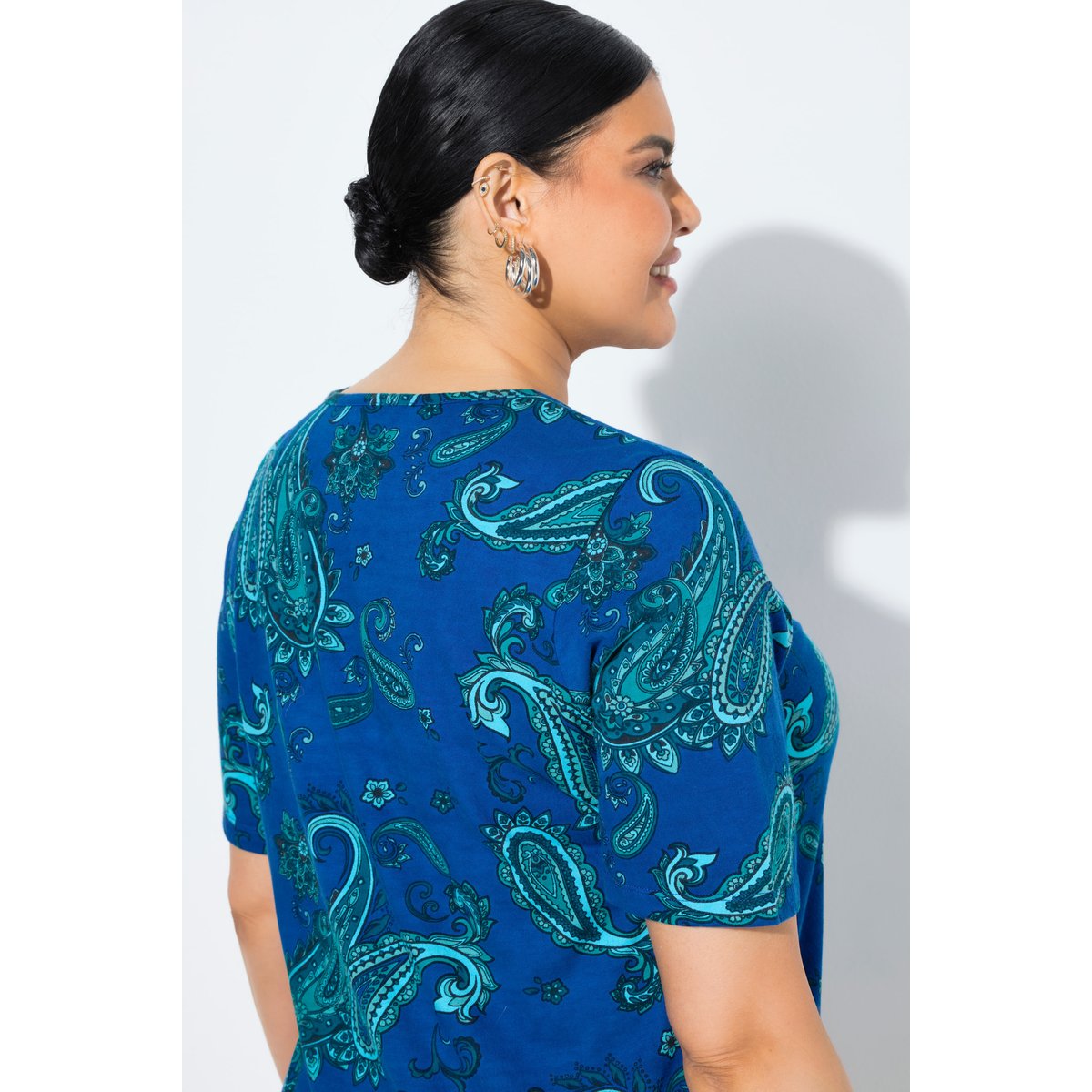 T-shirt long bleuet, ULLA POPKEN
