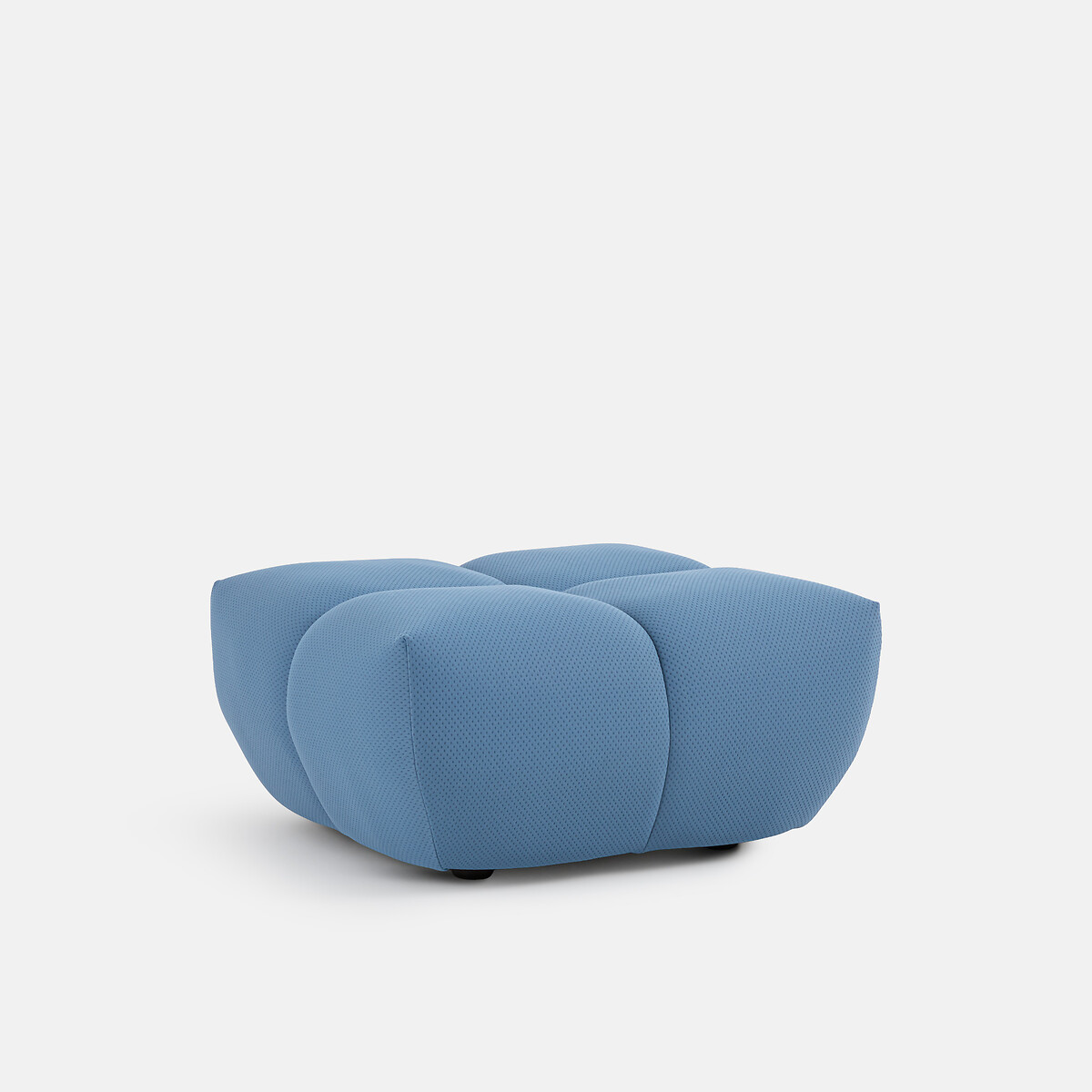 Poef, in gewatteerde stof, breedte 83 cm, NURIA blauw, LA REDOUTE INTERIEURS