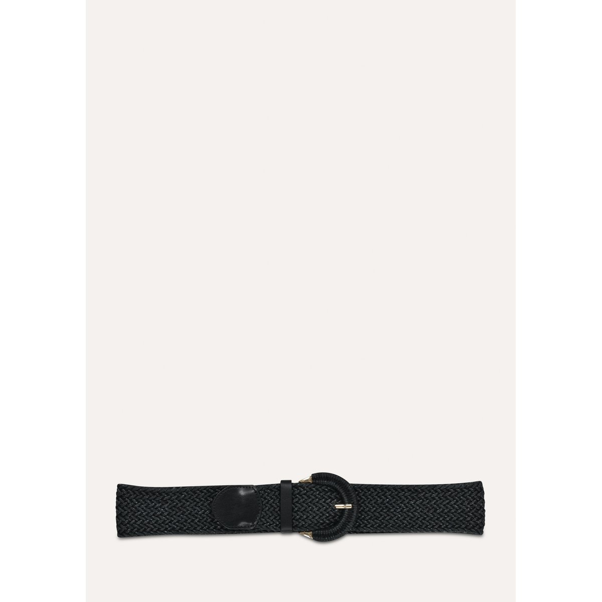 Ceinture large tressée noir, LA FEE MARABOUTEE