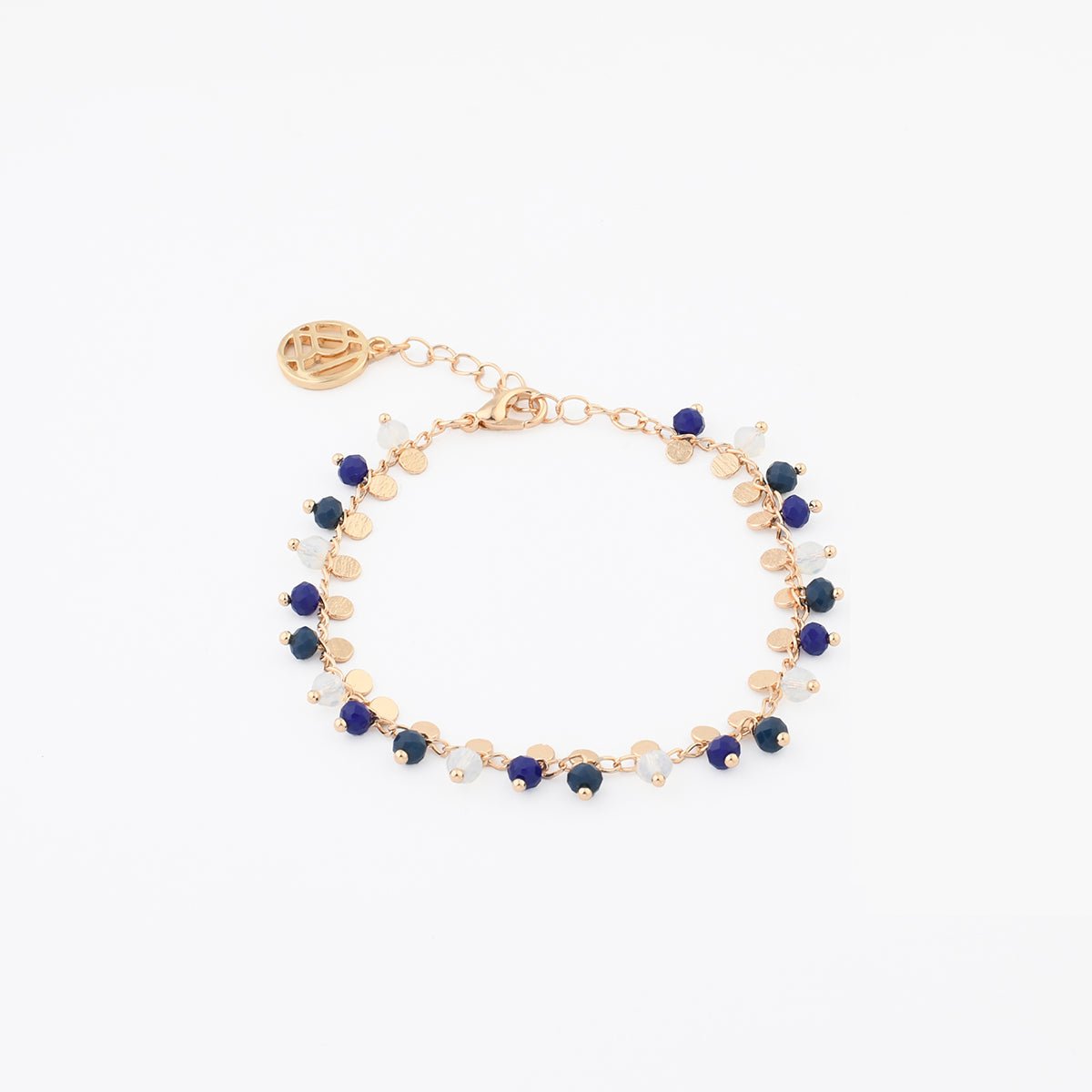 Bracelet perles à facettes bleues bleu, BALABOOSTE
