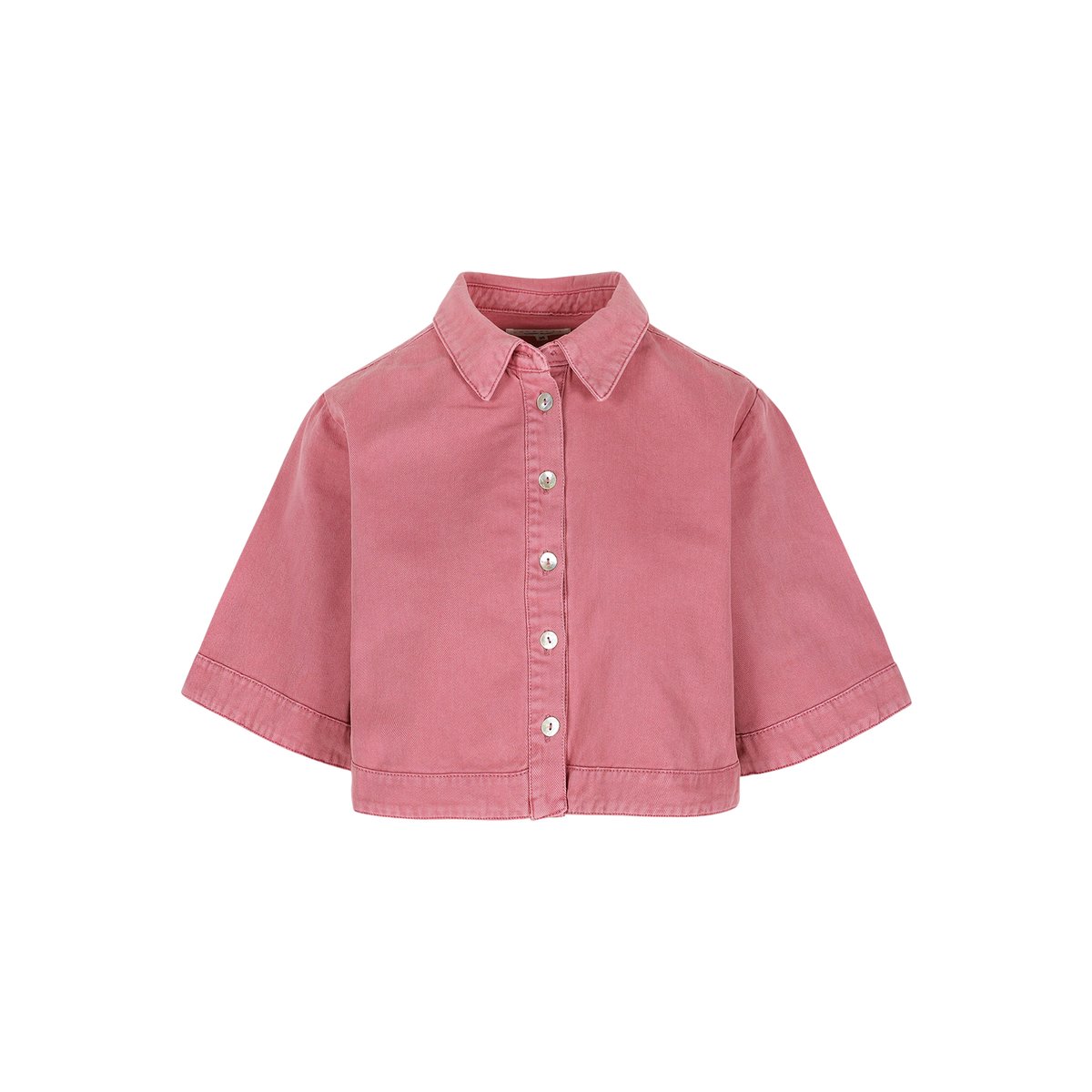 Chemise en denim courte rose, LOLALIZA