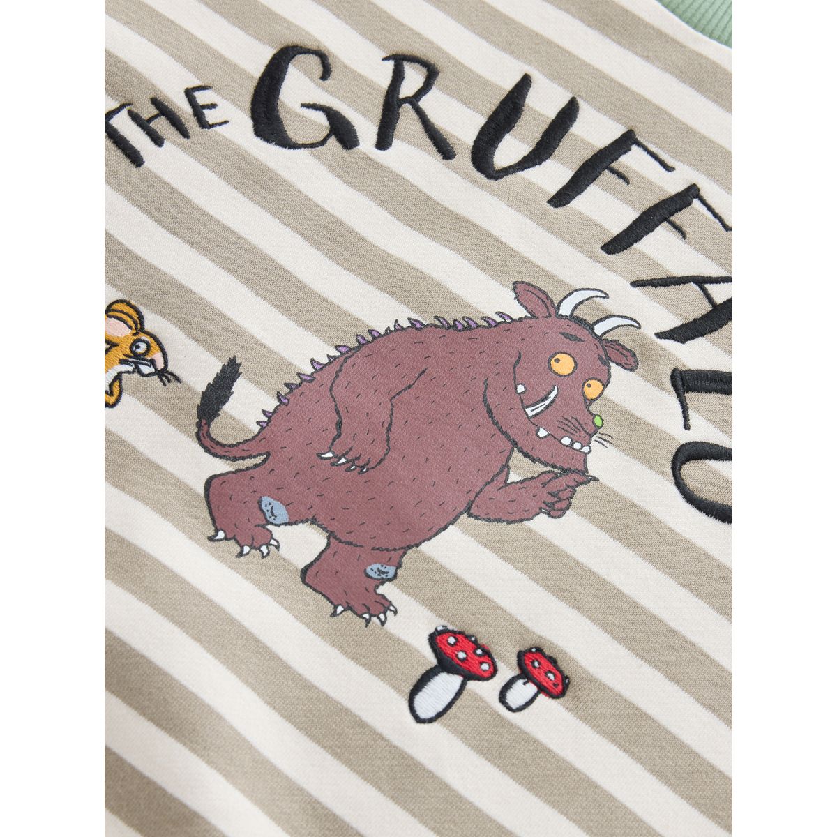 Sweat ras du cou à carreaux gruffalo rayé écru, NEXT