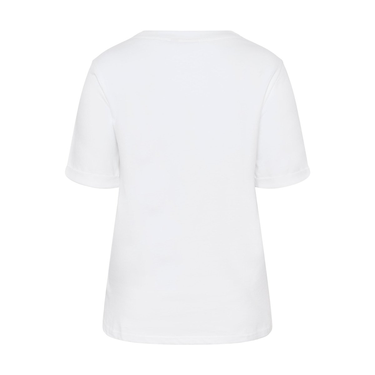 T-shirt col rond coupe décontractée blanc optical/midnight heart, KAFFE CURVE
